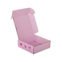 Color de papel cosmético de las cajas de embalaje CMYK del rosa con el logotipo de sellado caliente
