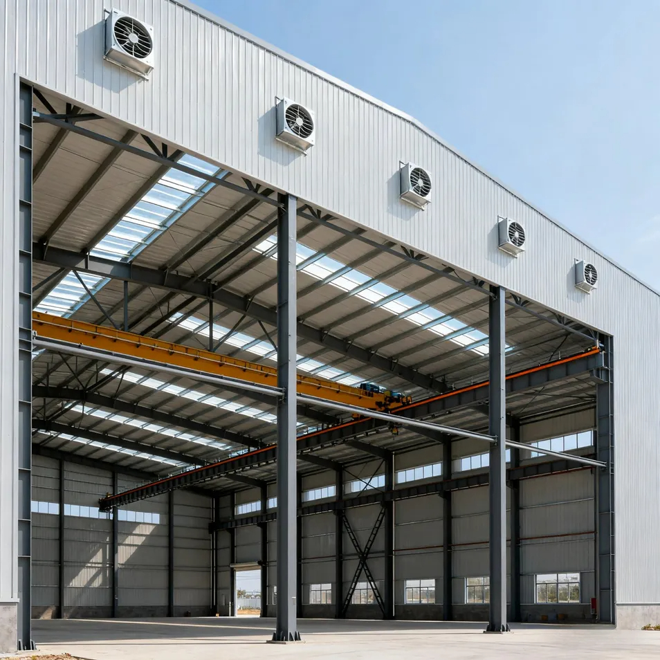Prefabricated Steel Frame Building with Large Span Fast Assembly and Seismic Resistance for Industrial Storage