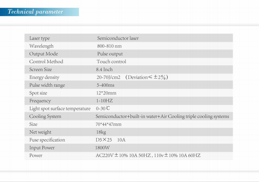 Portable diode laser hair removal machine