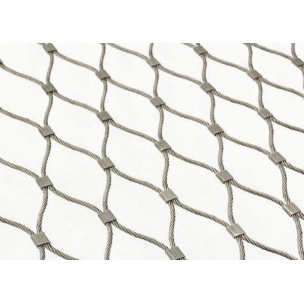 SS304 Stainless Steel Rope Mesh 100MM For Water Pollution Control Fence
