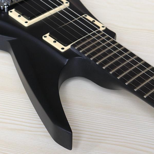 6 Strings Guitar 39 Inch V Shape Electric Guitar Neck Through Active Guitar Mahogany Wood Body Matte Pink Green Black Re