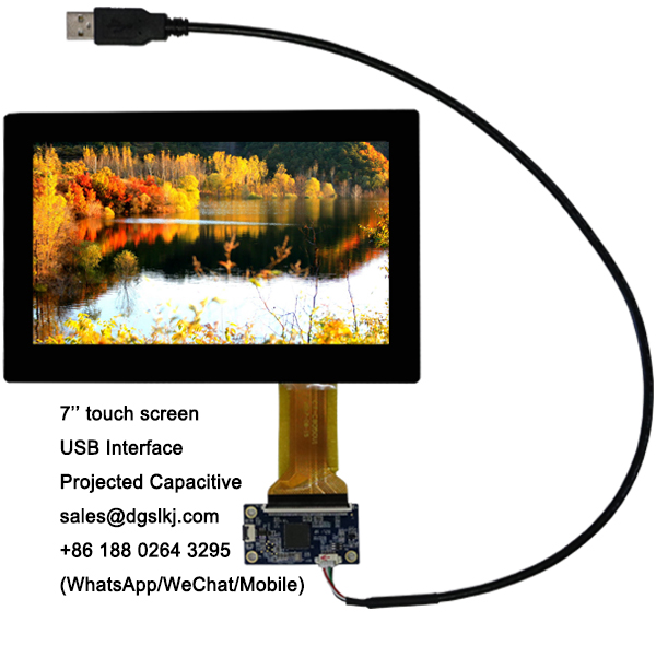 7 Inch Capacitive Touch Panel Cover Glass To ITO Glass with USB Interface