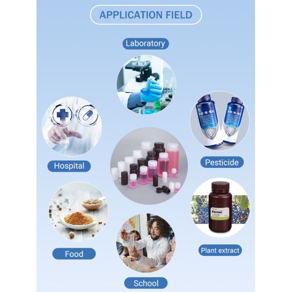 Customized Logo 250ml Wide-Mouth Plastic Clear Reagent Bottle Screw Cap for Medicine