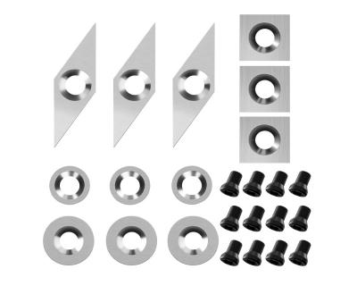 12 Pieces Carbide Cutter Inserts Set For Wood Lathe Turning Tools With Screws
