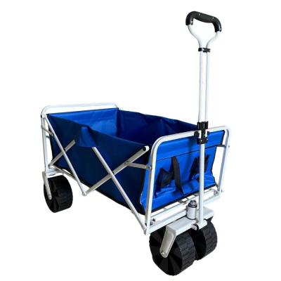Processo de pintura coberto carro de dobramento de aço do pulverizador do vagão da roda quatro universal