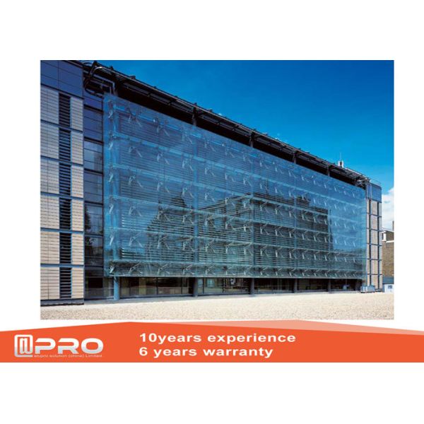 O projeto moderno de alumínio de parede de cortina do Watertightness personalizou a cor de vidro