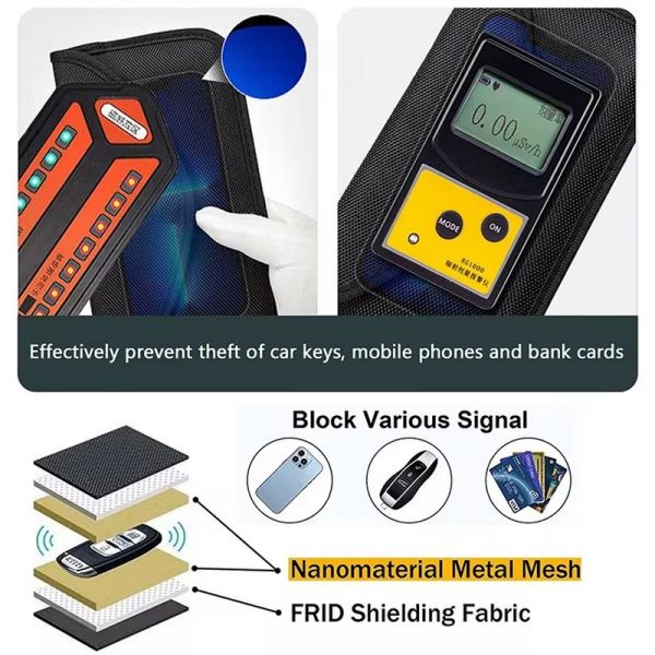 Mobile Phone RF Signal Blocking Bag Water Resistant Radiation Shield Phone Case