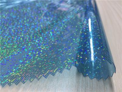 Lamination TPU Leather 0.20mm Lamination Shining Stars Pattern Blue Color