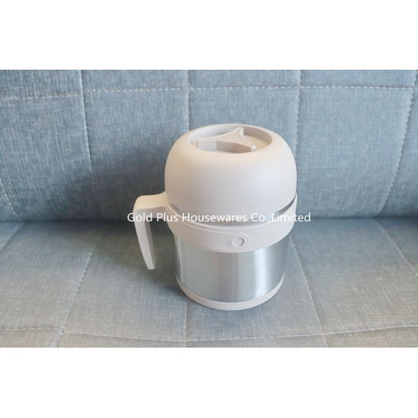 Double Wall Thermal Insulating 304 Stainless Steel Lunch Box Soup Cup With Handle