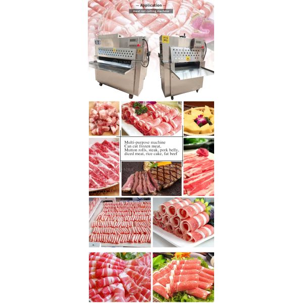 Customized Voltage Meat Cutter Machine for Frozen Beef Bacon and Steak Rolls