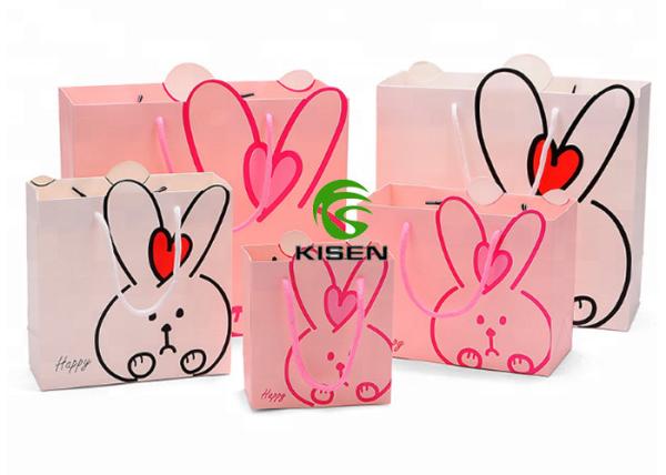 New Born Baby Gift Retail Paper Shopping Bags Art Coated Cute Shape With Handle