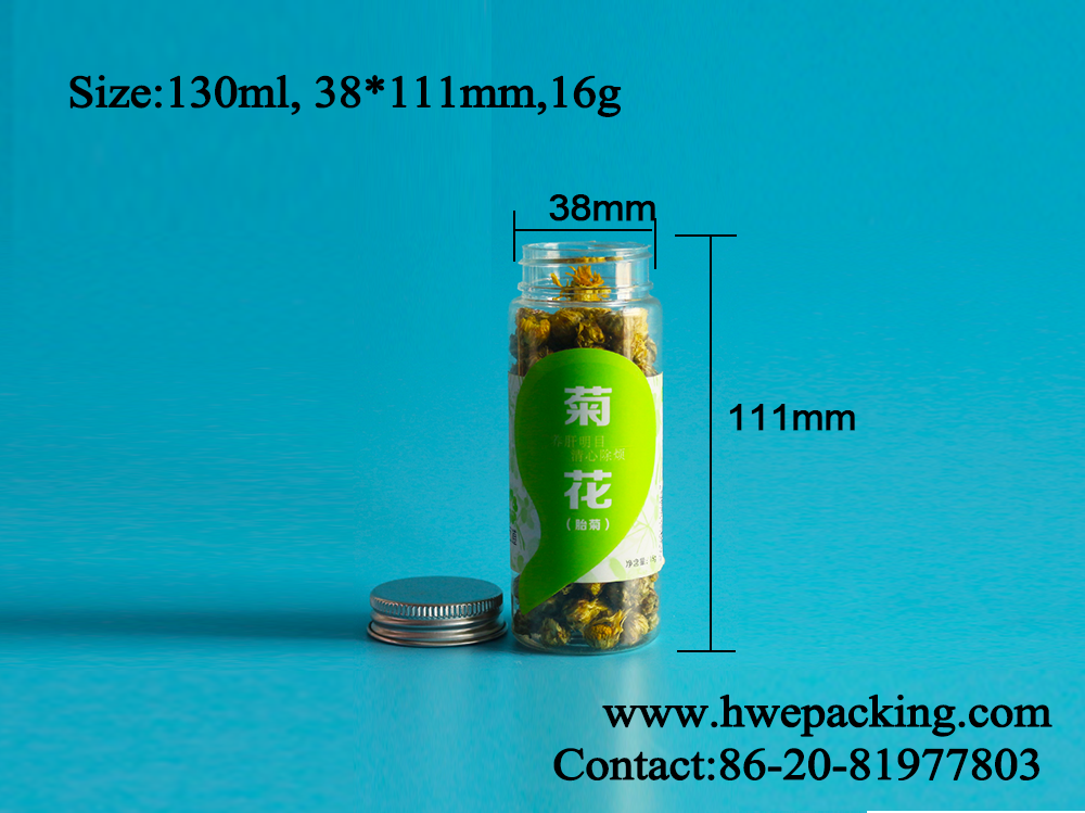 Опарникы конфеты Bpa свободные небольшие пластиковые с упаковкой травы крышек 130ml сухой