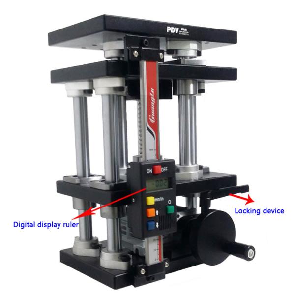 10mm Travel Manual Lab Jack Smooth Adjustment With Digital Ruler