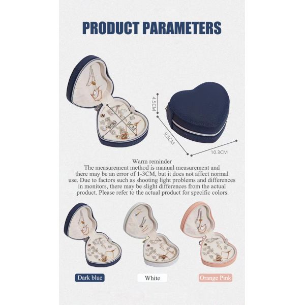 Стильные ювелирные коробки организатор PU кожаные коробки в форме сердца ювелирные изделия для женщин