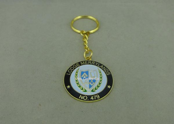 Mini Promotional Keychain for School , Customized Antique Silver Baseball Key Rings