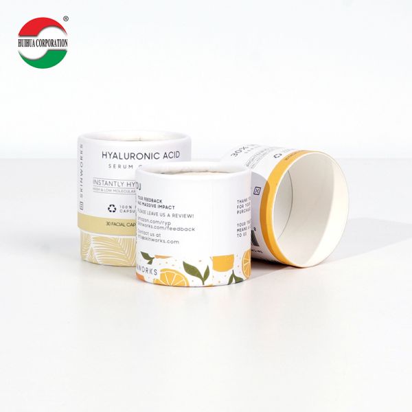 Conteneur en carton rond écologique pour poudre, biscuits, grains de café, aliments, tube en papier, emballage de thé