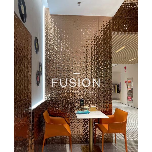 OEM Water Ripple Stainless Steel Sheet For Activity Room Commercial Space Decoration