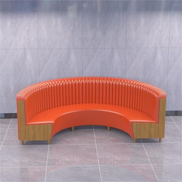 Custom Coffee Shop Dining Table and Sofa Set Restaurant Leather Wood Booth Seating and Chair Furniture