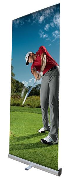 Portable Advertising Banner Stands Retractable Type Aluminum Material