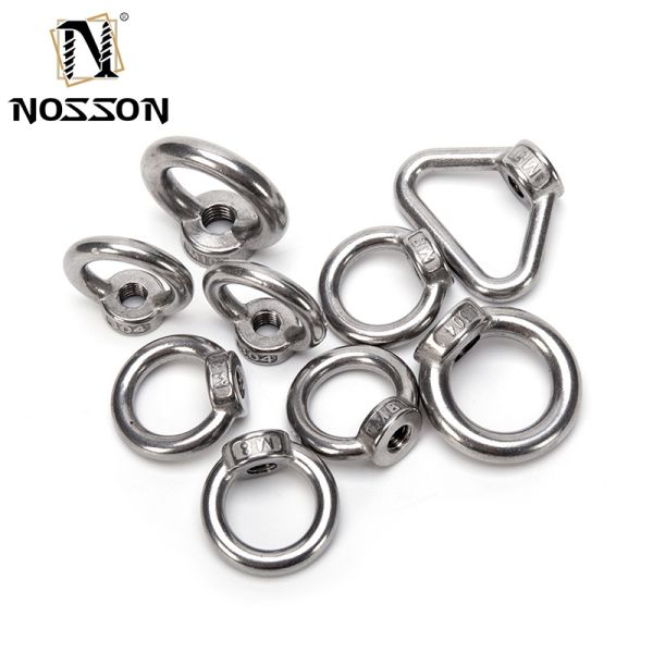 Stainless Steel 304 Forged Ring Shape Eye Nut Galvanized Polish M8 M27 Lifting Sizes M10 M12 M14 M16 M18 M20 M24 M27 A2-70 Grade
