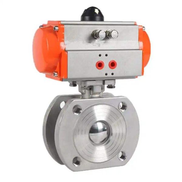 Compact Italian Style Wafer Pneumatic Ball Valve SS304 PN16 Two Way Wafer Ball Valve for Water Gas Oil Pipeline