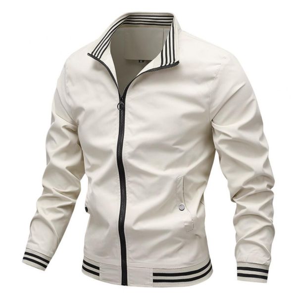 2023 Mens Polyester Cotton Padded Coat Bomber Regular Length Weaving Method Woven