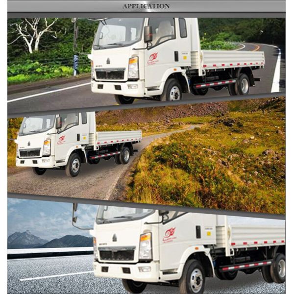 Modern SINOTRUK HOWO Fence Cargo Light Truck Loading 4 Ton Euro II LHD & RHD