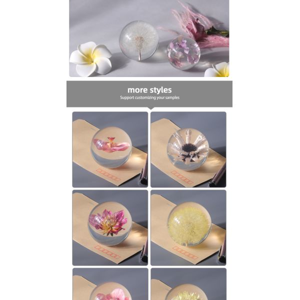 Пресс-папье хрустального шара моды, пресс-папье одуванчика смолы