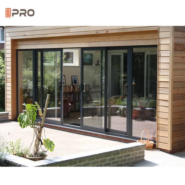 Security Patio Black Aluminium Glass Sliding Doors Modern House Exterior Windows And Doors