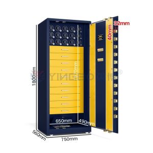 H1800mm Dual Alarm Intelligent Jewelry Watch Winder Safe Box Solid Steel