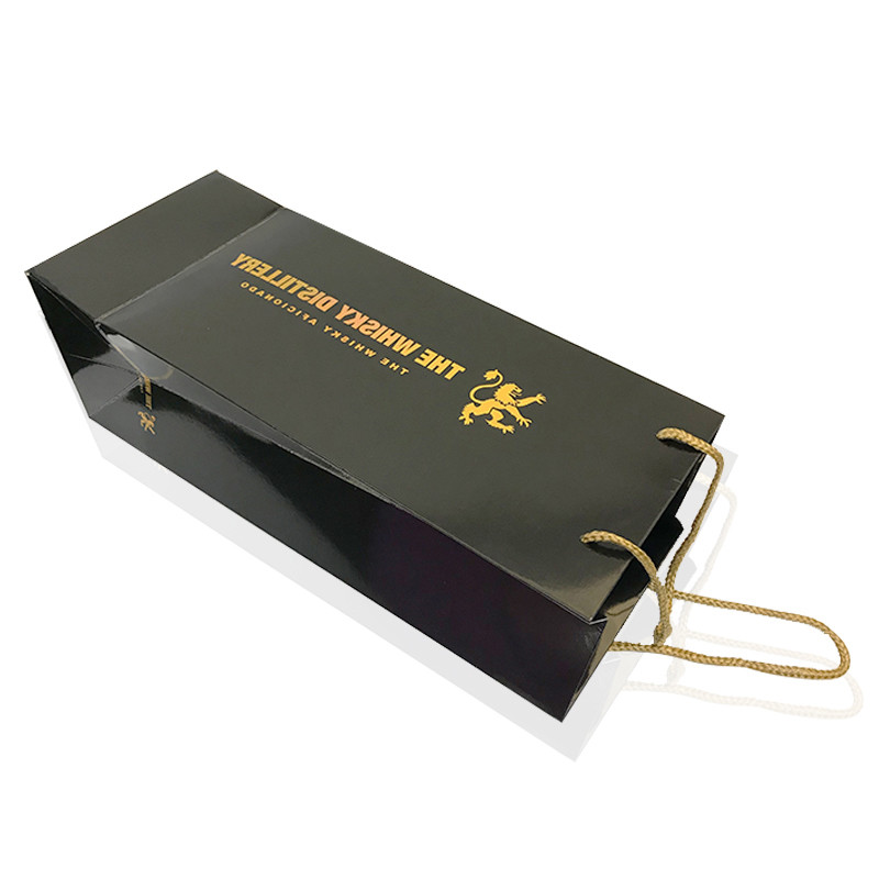 Сумки бутылки вина рождества Kraft пятна УЛЬТРАФИОЛЕТОВЫЕ бумажные 26cm×17cm×8cm