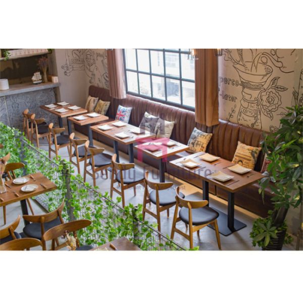 деревянный ресторан 0.35cbm предводительствует стул Seater золы деревянный кожаный безрукий