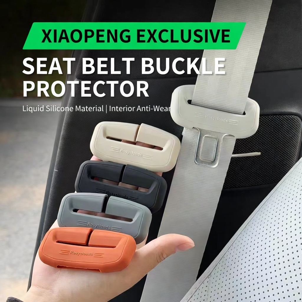 For Xiaopeng G6/G9/P7+/M03 Safety Belt Silicone Protective Cover Anti-collision Card Head Interior Accessories