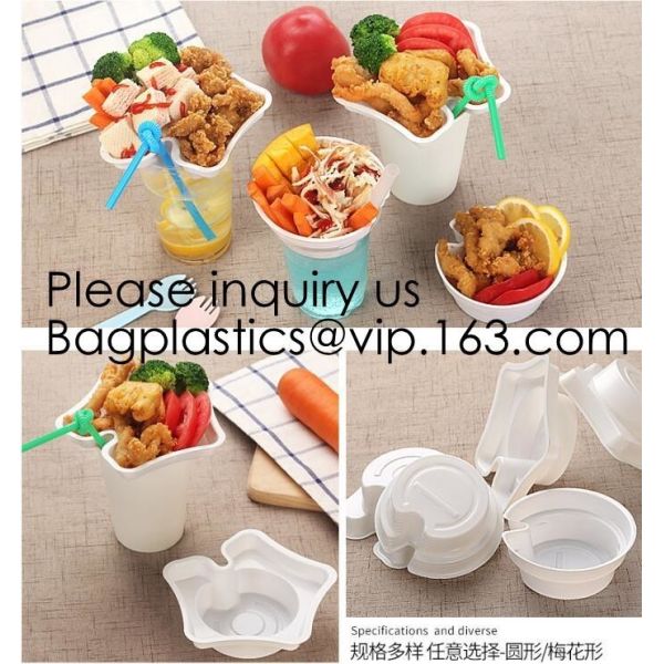 300ml Snack Tray PP Injeciton Trays For 95mm And 95mm Diameter Cups Disposable PET plastic cup top snack tray, cup holde