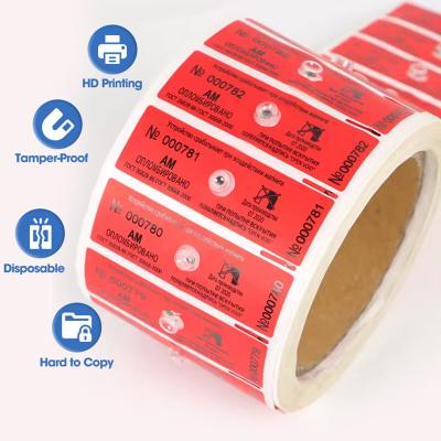 Permanent Tamper Detection Labels Magnetic Impact Shows Irreversible Change