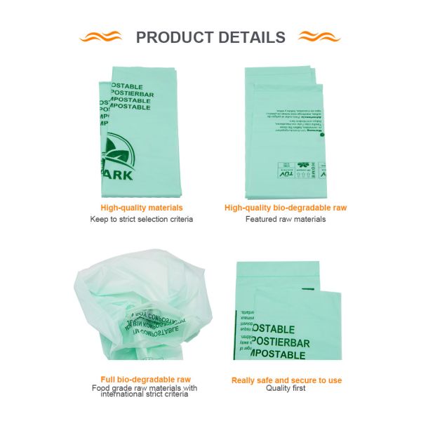 Intercon Pack Plastic Packaging Bag Biodegradable Cornstarch Carrier Bags