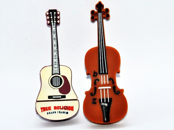 2.0/3.0 Promotional gifts Guita Shape 3D PVC USB flash Drive 128MB-64GB