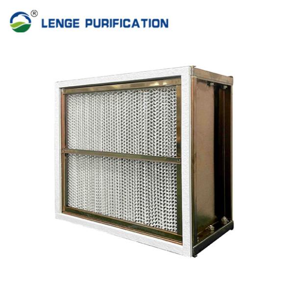 Stainless Steel HEPA H14 Filter 610 × 610 × 150mm Resistant To 450℃