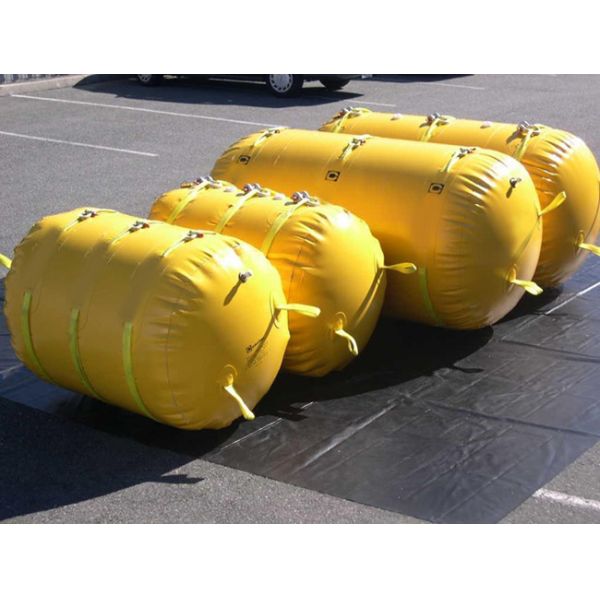 Покрытая ПВХ полиэстерная ткань надувный воздушный подъемный пакет цилиндрический подводный подъемный пакет