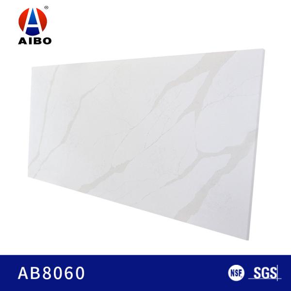 Quartzo branco lustrado de pedra projetado de quartzo 3200*1800 Calacatta