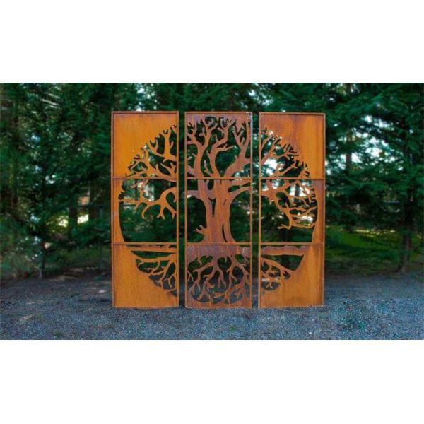 Large Wind Corten Metal Privacy Screen 1720mm*1120mm Metal Garden Art Panels