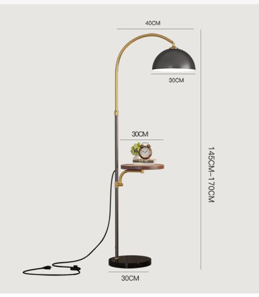 USB coffee table floor lamp Nordic modern sofa side bedroom bedside floor lighting standing lamp wireless charging