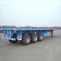 Container de transport de 40 pieds, trois essieux, 60 tonnes, semi-remorque à plat