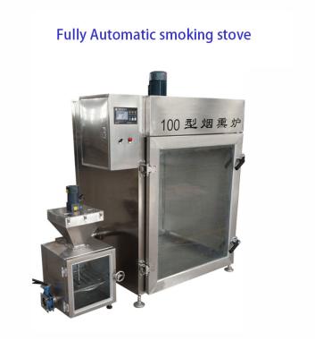 Hot And Cold 100kg Batch Fish Smoking Oven Sausage Chicken Smoke Machine