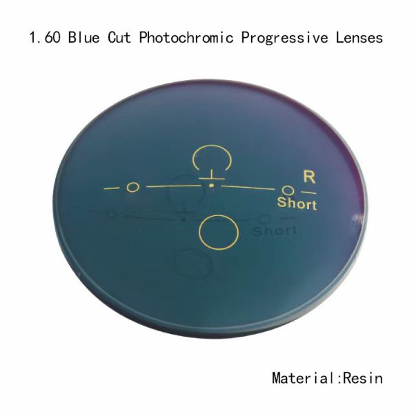 1.60 Blue Cut Progressive Photochromic Eyeglass Lenses