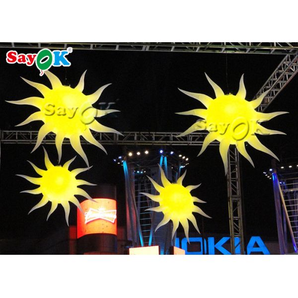Cute 190t Oxford Cloth Hanging LED Inflatable Star For Outdoor Event