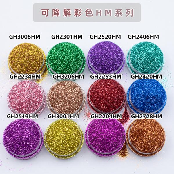 Industrial Grade Biodegradable Glitter Powder For Clothing Printing Body Bright Purple