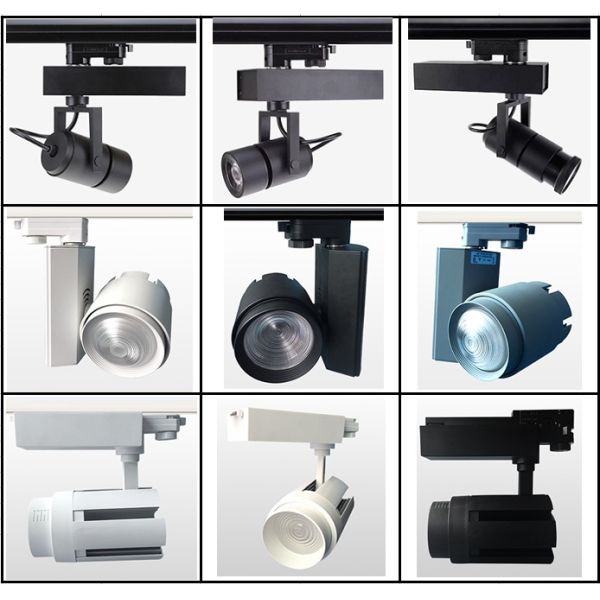 AC230V 15W to 35W black/white LED track light in zoom lens wide/narrow angle free adjust