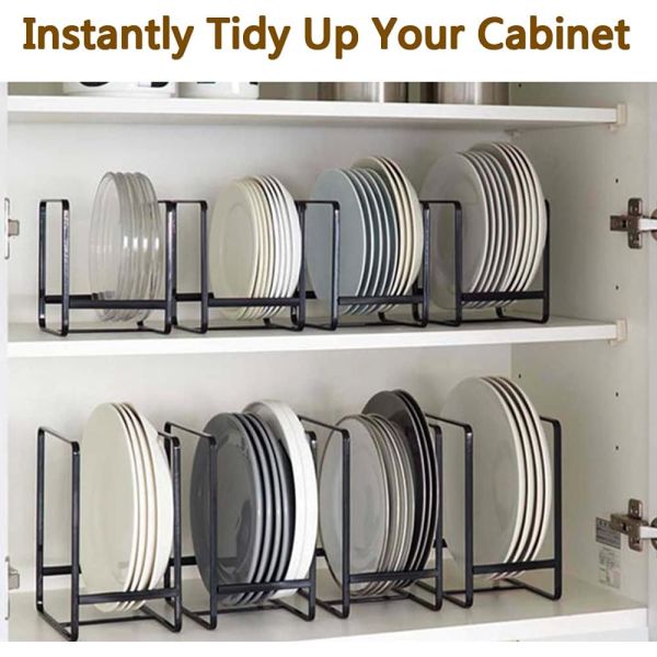 Металлический организатор посуды для кухонной стойки Черный Белый 6,4 L x 4,5 W x 7,9 H дюйма