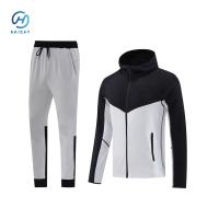 Maillot de course pour hommes 2 pièces Jacket à capuche et pantalon de survêtement ensemble Slim Fit Maillots de course pour hommes Jogging Broderie